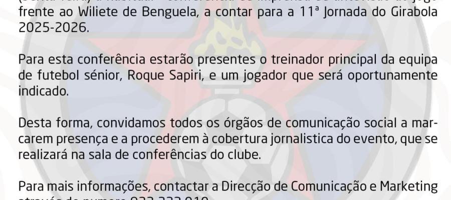  NOTA &Agrave; IMPRENSA